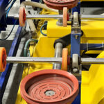 Roller view of north glass loading table