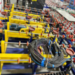 Top view of north glass loading table