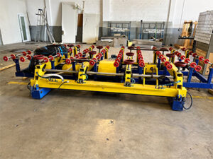 Full view of north glass loading table
